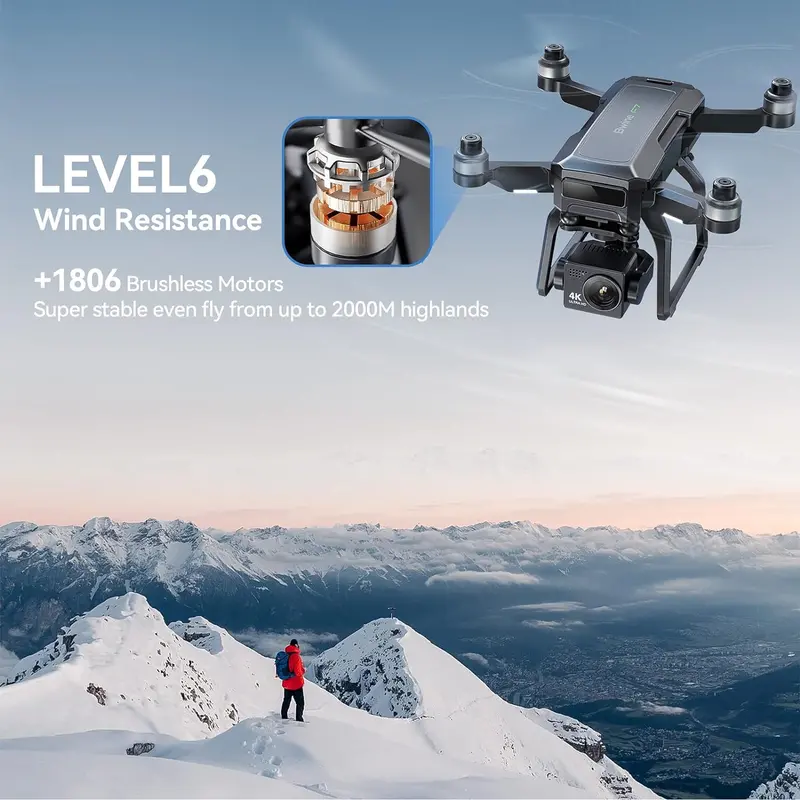 Professional 4K GPS Drone for Adults – 3-Axis Gimbal, 2-Mile Range, 75-Min Flight Time, Triple Battery Kit