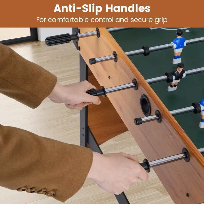 Professional-Grade 47-Inch Soccer Table – Full Competition Size, 22 Figures, Dual-Ball System