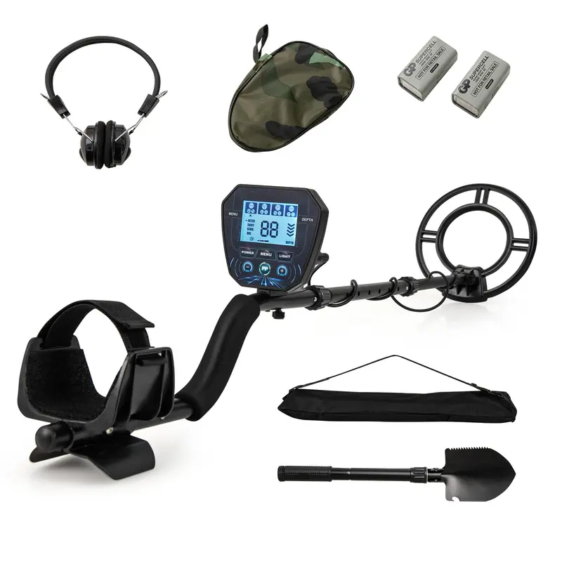 Professional-Grade Gold Metal Detector for Adults – High-Sensitivity Model with Backlit LCD Screen