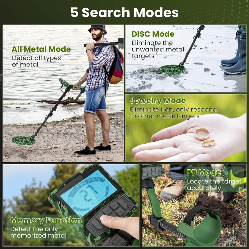 Professional-Grade Metal Detector for Adults – High Sensitivity Treasure Hunting Tool