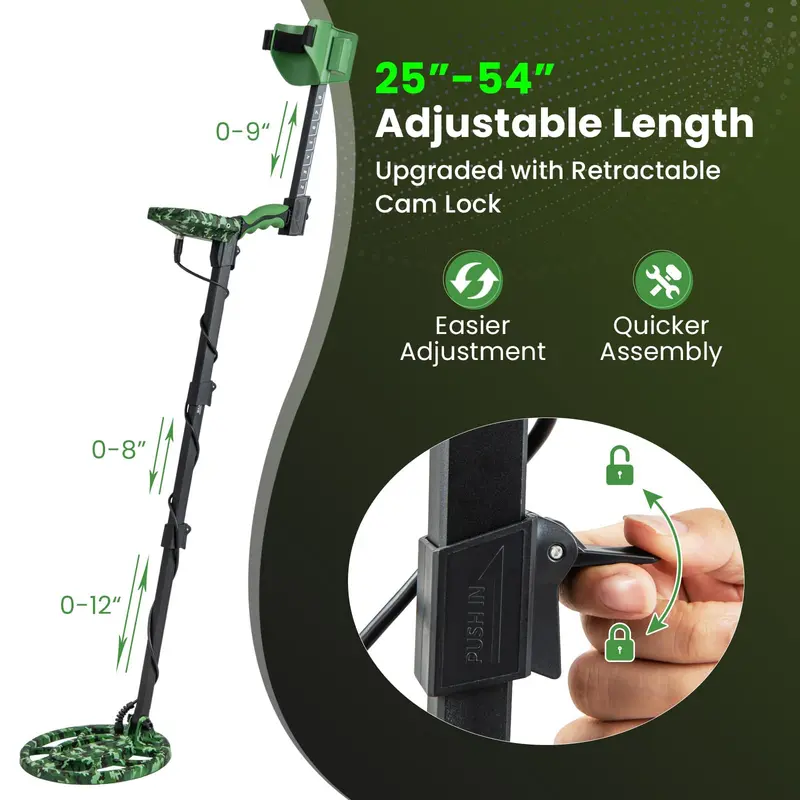 Professional-Grade Metal Detector for Adults – High Sensitivity Treasure Hunting Tool