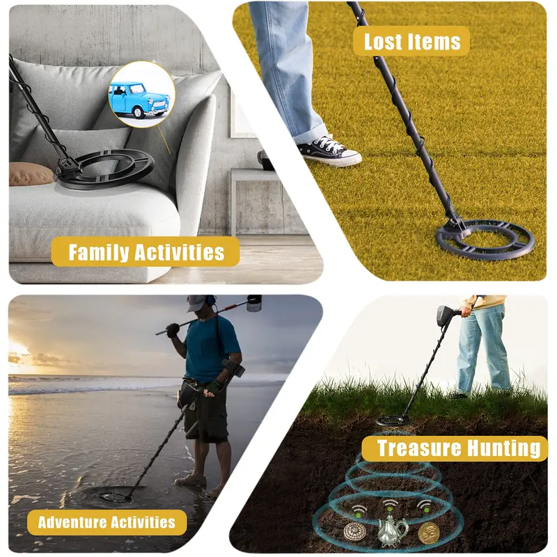 Professional-Grade Metal Detector Kit for Adults – Treasure Hunting Tool (Black)