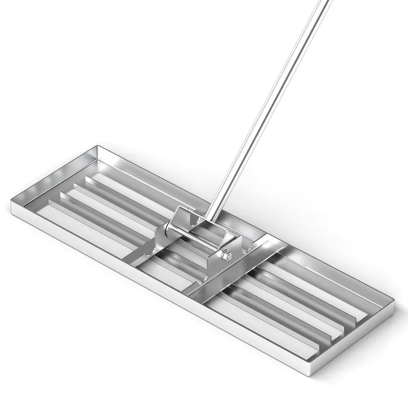 Professional Lawn Leveling Rake, Ergonomic Soil Grading Tool with Reinforced Steel Tines