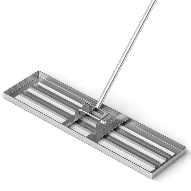 Professional Lawn Leveling Rake, Ergonomic Soil Grading Tool with Reinforced Steel Tines