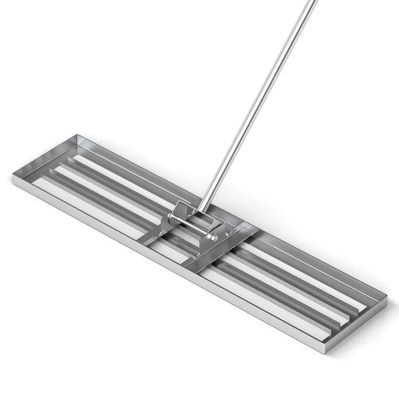 Professional Lawn Leveling Rake, Ergonomic Soil Grading Tool with Reinforced Steel Tines