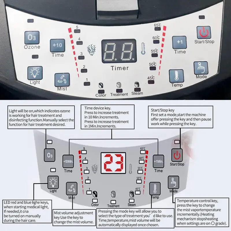 Professional Ozone Micro Mist Hair Steamer – O3 Color Processing Accelerator for Salons