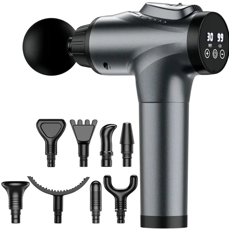 Professional Percussion Massage Gun: 30 Speeds, 9 Interchangeable Attachments 2