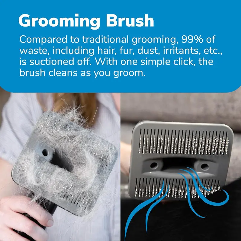 Professional Pet Grooming Vacuum Kit – 2L Canister + 5 Specialized Attachments | Effective on Dog, Cat & Pet Hair on All Coat Types
