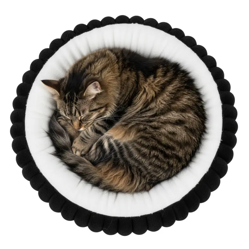 Programmable Heated Donut Pet Bed – Digital Timer & 3-Temp Control for Year-Round Use