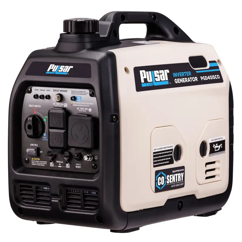 Pulsar 4000W Inverter Generator – Super-Quiet, CO Sentry Safety, Portable & Electronics-Safe