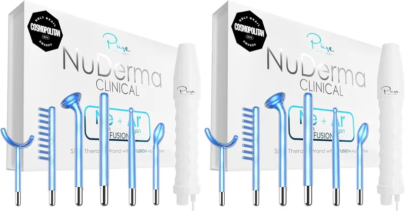 Pure Daily Care NuDerma Fusion Skin Therapy Wand – 6-Mode Portable Neon Light System