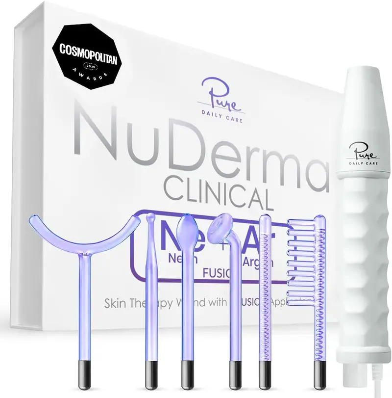 Pure Daily Care NuDerma Fusion Skin Therapy Wand – 6-Mode Portable Neon Light System 2