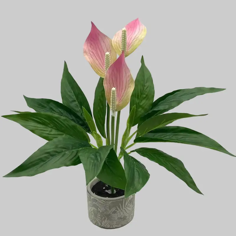 PVC Potted Artificial Plant – Low-Maintenance Desk or Shelf Accent, 50 cm
