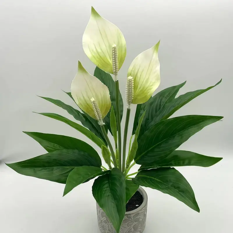 PVC Potted Artificial Plant – Low-Maintenance Desk or Shelf Accent, 50 cm