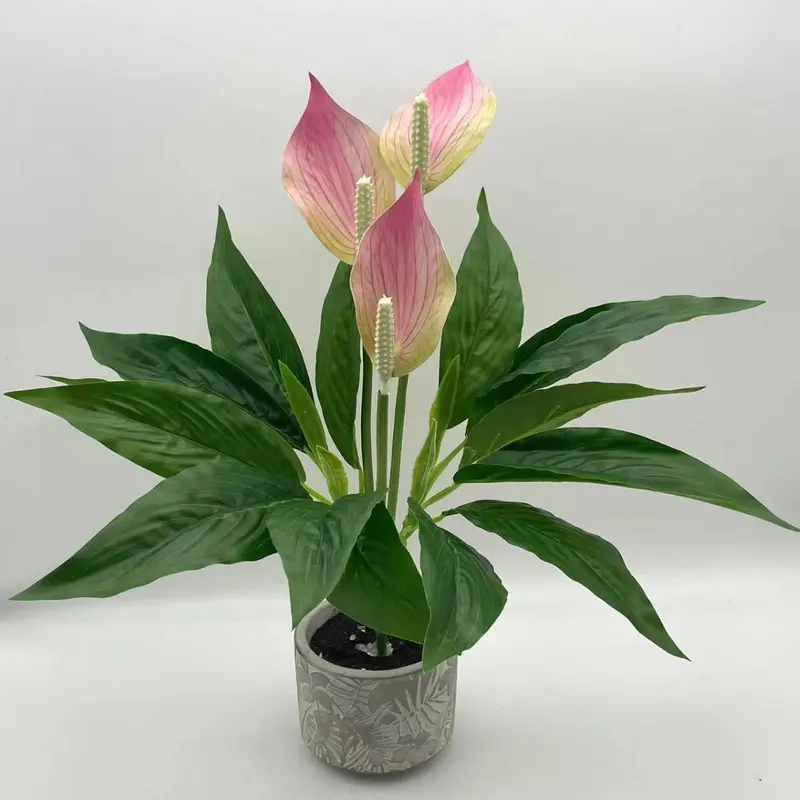 PVC Potted Artificial Plant – Low-Maintenance Desk or Shelf Accent, 50 cm