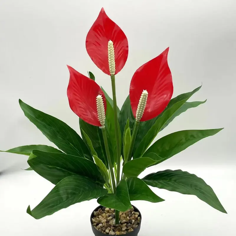 PVC Potted Artificial Plant – Low-Maintenance Desk or Shelf Accent, 50 cm