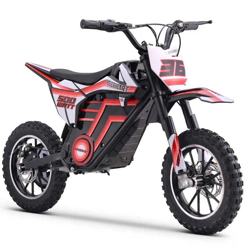 QEASET 500W Youth Electric Dirt Bike – Blue, Designed for Riders Ages 8 to 14