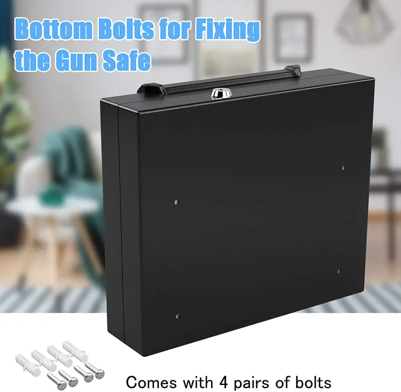 Quick-Access Handgun Safe for Two Pistols – Password-Protected with Backup Keys 2
