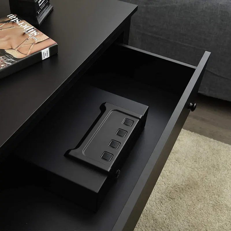 Quick-Access Handgun Safe for Two Pistols – Password-Protected with Backup Keys