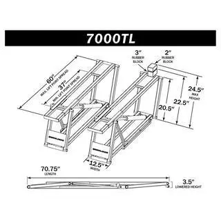 QuickJack 7000TL Portable Vehicle Lift – 7,000-Lb Capacity for Trucks & SUVs