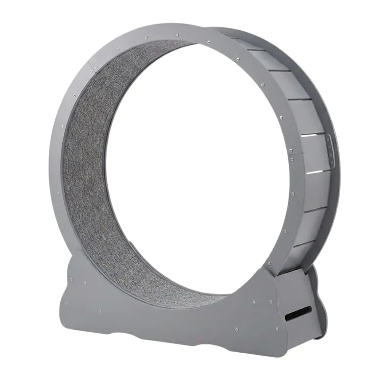 Quiet Indoor Cat Exercise Wheel – Stable Locking Base & Removable Carpeted Mat