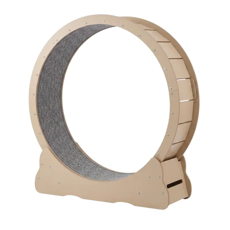 Quiet Indoor Cat Exercise Wheel – Stable Locking Base & Removable Carpeted Mat 4
