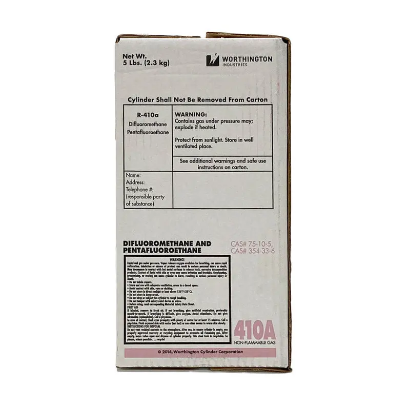 R-410A Refrigerant – 5-Pound Cylinder for HVAC System Recharging and Maintenance