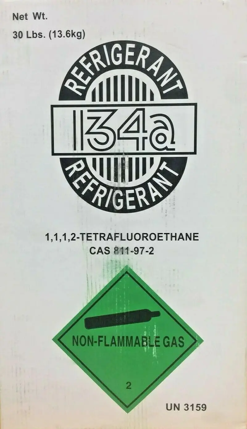 R134a Automotive Refrigerant – 30-Pound Cylinder of 1,1,1,2-Tetrafluoroethane