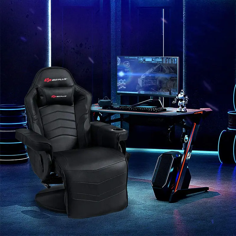 Racing-Style Massage Gaming Chair – Ergonomic Reclining Gaming Recliner with Vibration