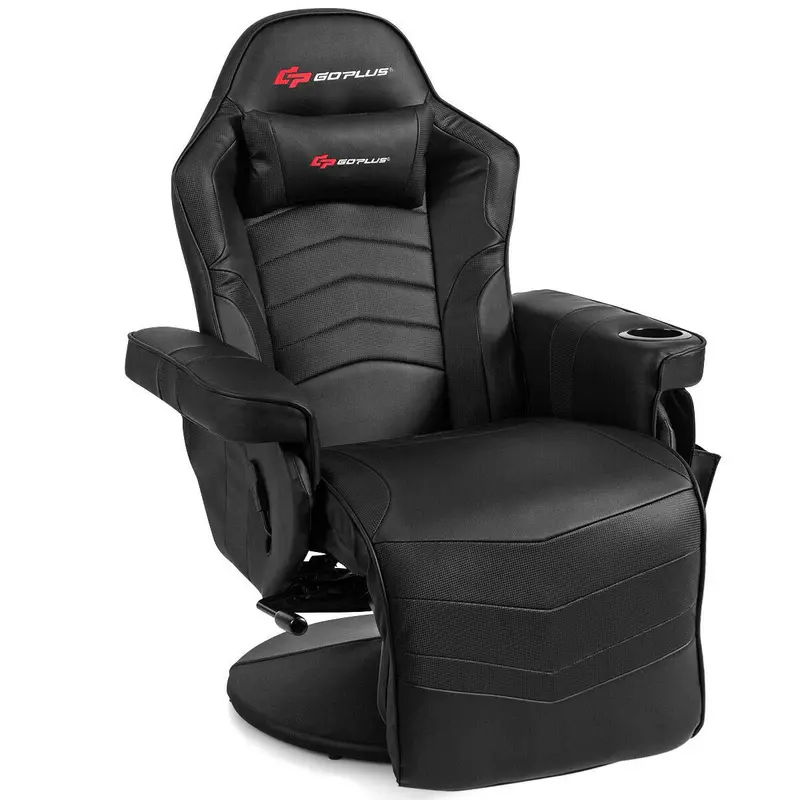 Racing-Style Massage Gaming Chair – Ergonomic Reclining Gaming Recliner with Vibration 2