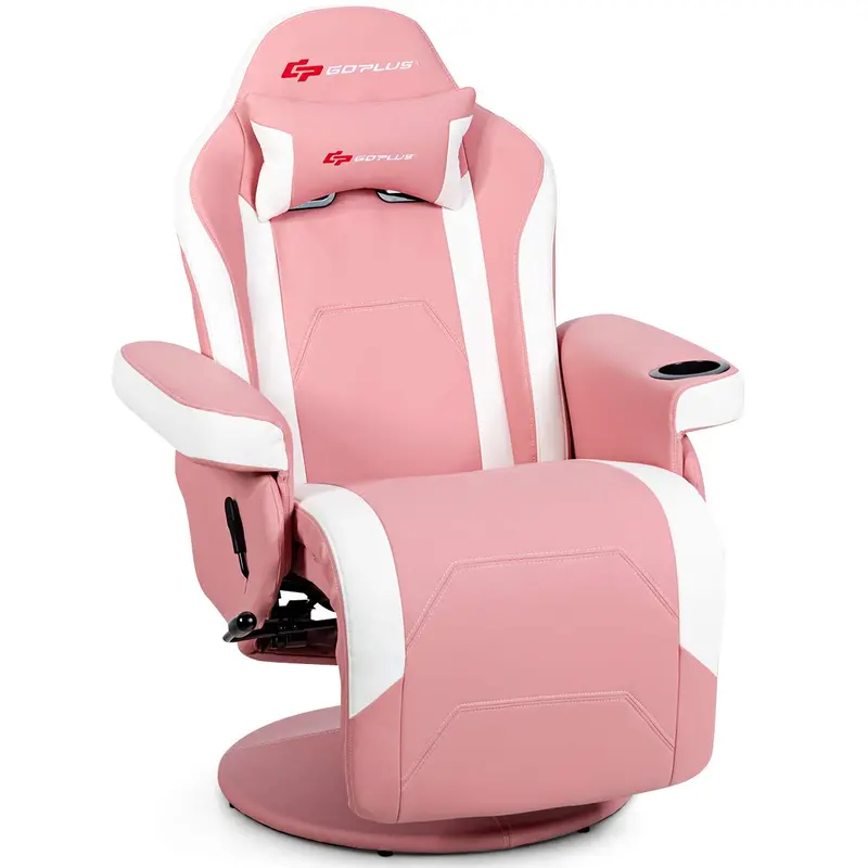 Racing-Style Massage Gaming Chair – Ergonomic Reclining Gaming Recliner with Vibration
