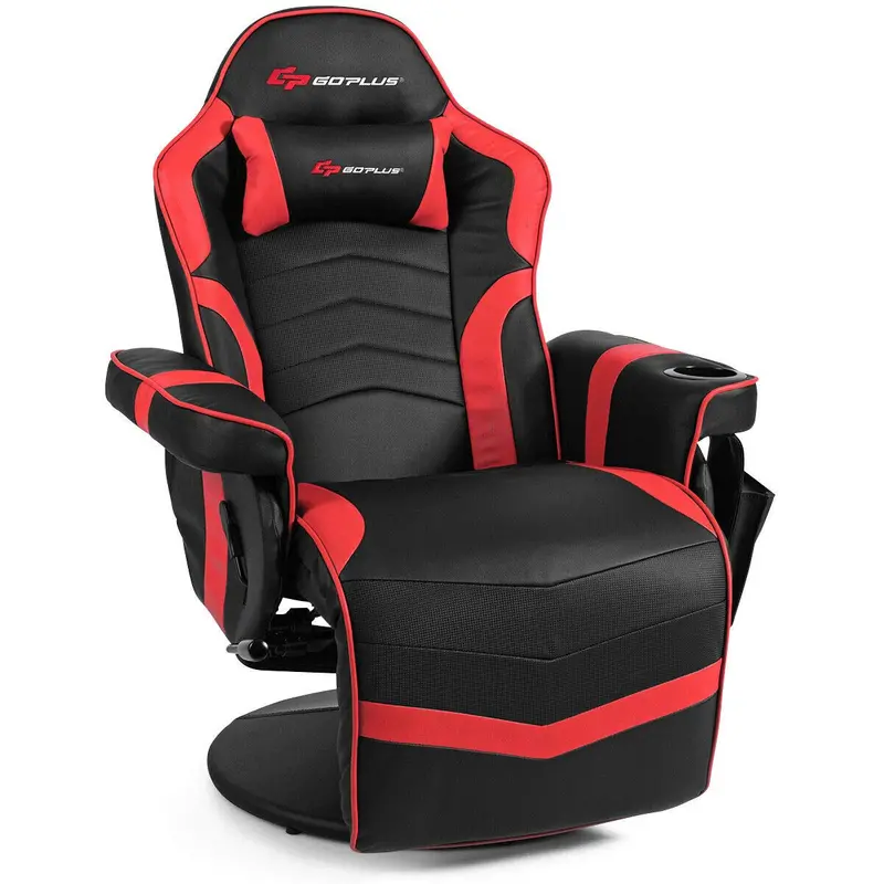 Racing-Style Massage Gaming Chair – Ergonomic Reclining Gaming Recliner with Vibration