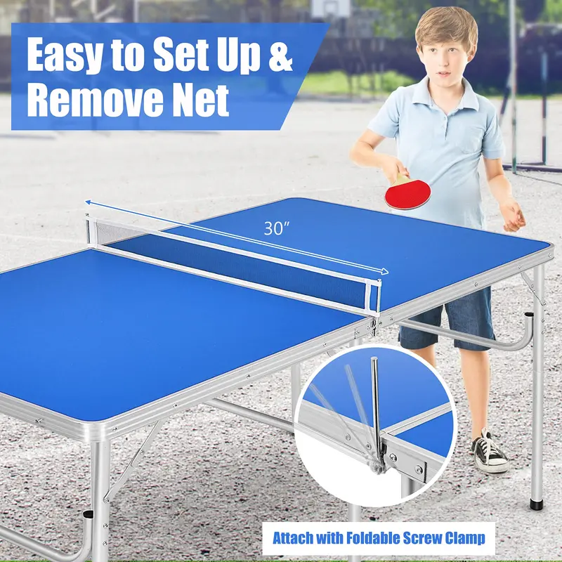 Ready-to-Play Portable Table Tennis Set – Includes Paddles and Balls