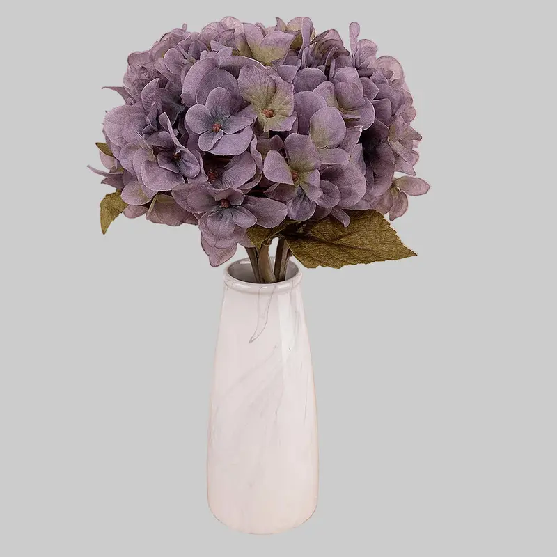Realistic Autumn Hydrangea Stem – Lifelike Faux Floral Branch for Wedding & Interior Decor