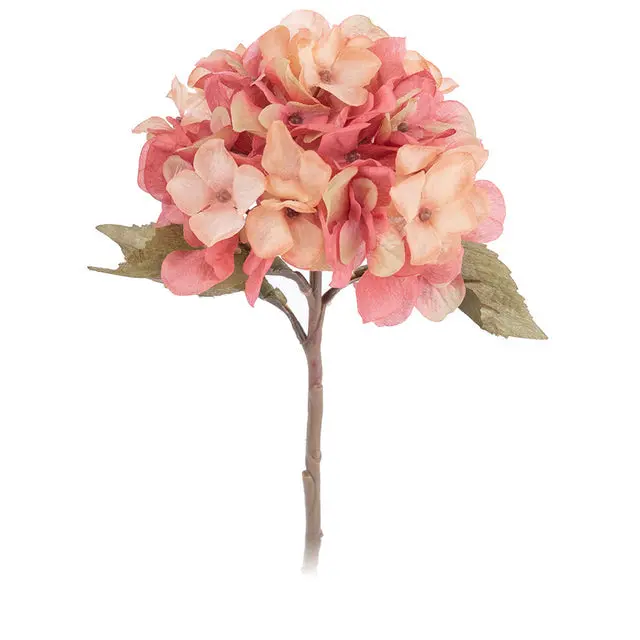 Realistic Autumn Hydrangea Stem – Lifelike Faux Floral Branch for Wedding & Interior Decor