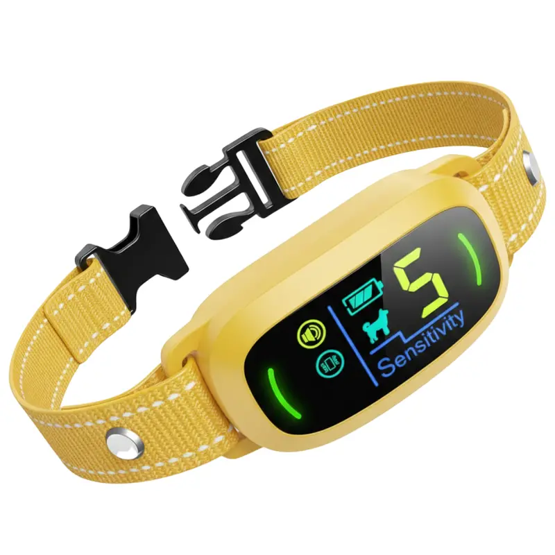 Rechargeable Bark Collar for Dogs – Beep + Vibration Feedback, 5 Sensitivity Tiers