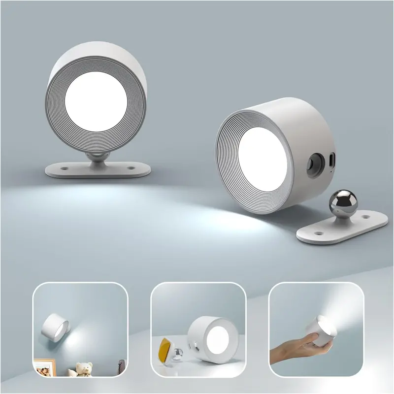 Rechargeable LED Wall Sconce – Battery-Powered, USB-Chargeable & Adjustable Color Temperature 6