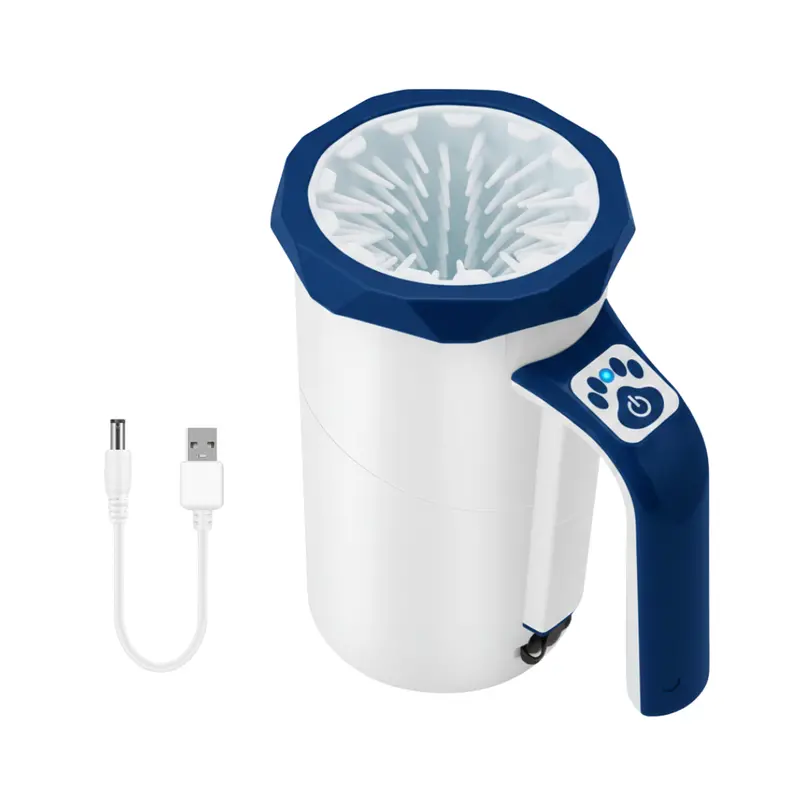 Rechargeable Paw Cleaner with Rotating Silicone Brush 2