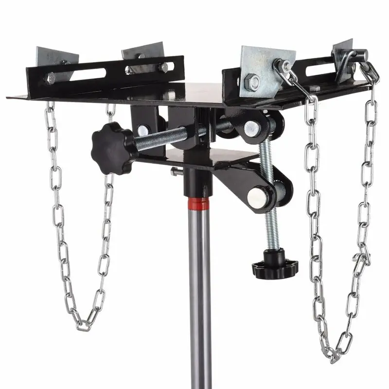 Red 1660-lb Hydraulic Transmission Jack – Vertical Lift with 360° Rotating Wheels and 33"–70" Height Range