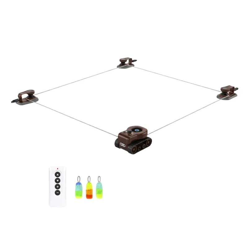 Remote-Controlled Cat Chase Toy with Customizable Rope Track