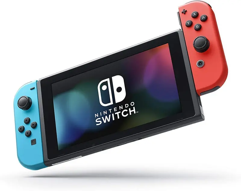 Renewed Neon Red & Blue Joy-Con Controllers for Nintendo Switch