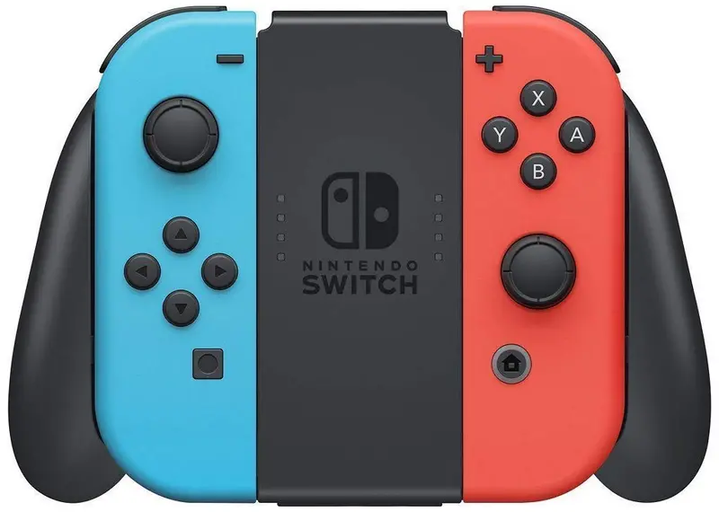 Renewed Neon Red & Blue Joy-Con Controllers for Nintendo Switch