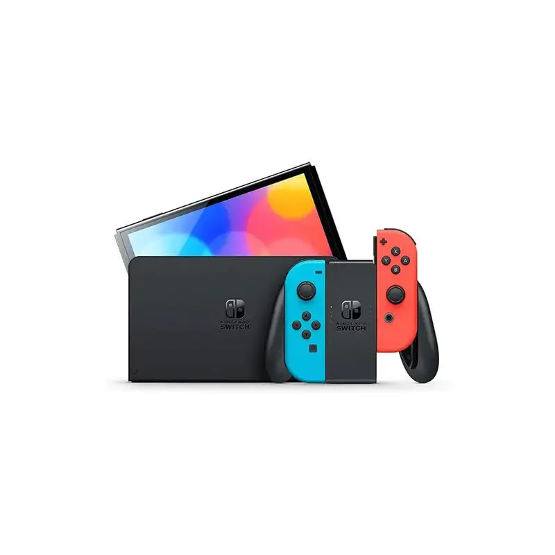 Renewed Nintendo Switch Console — Bundled with Neon Blue & Red Joy-Con