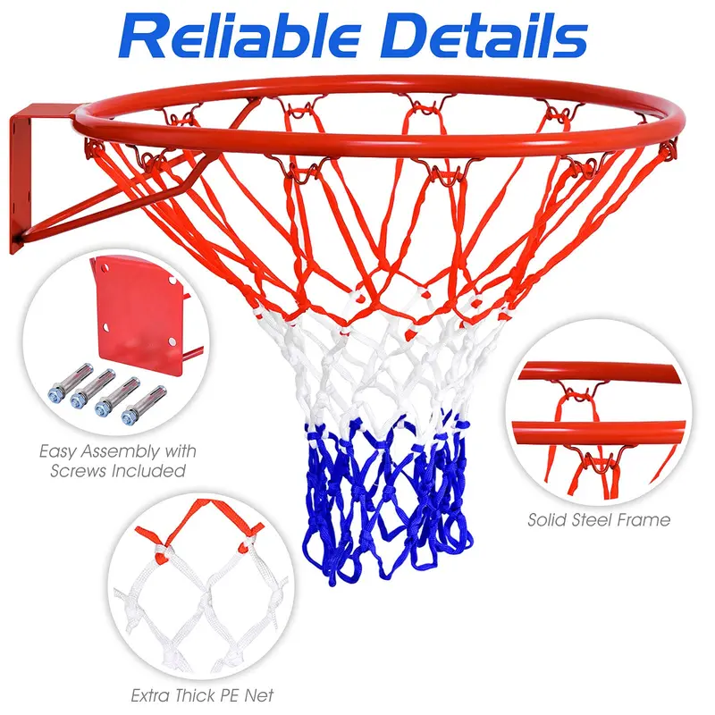 Replacement Basketball Rim Net – Universal 18-Inch Nylon Net for Portable Hoops 2