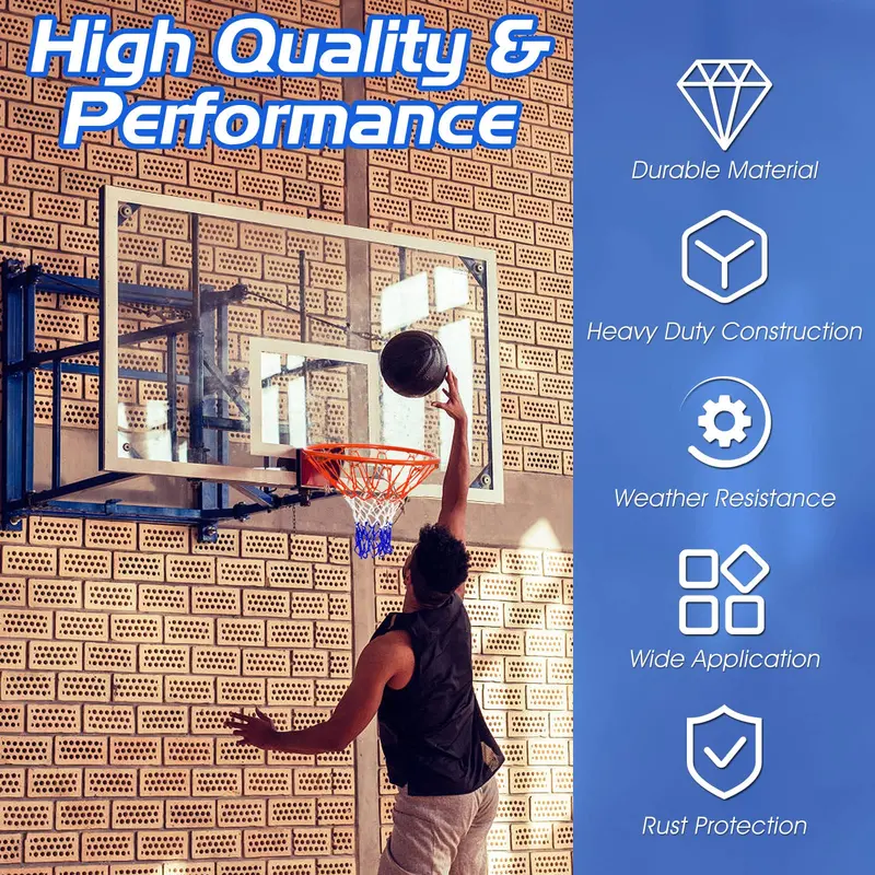 Replacement Basketball Rim Net – Universal 18-Inch Nylon Net for Portable Hoops