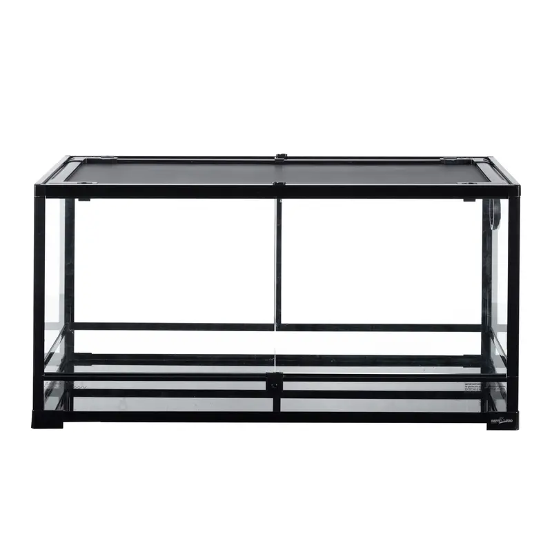 REPTI-ZOO 40-Gallon Front-Opening Dual-Door Glass Terrarium for Reptiles