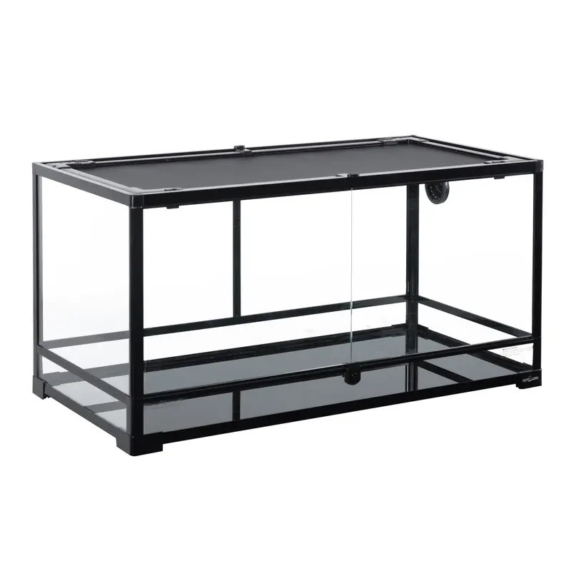 REPTI-ZOO 40-Gallon Front-Opening Dual-Door Glass Terrarium for Reptiles