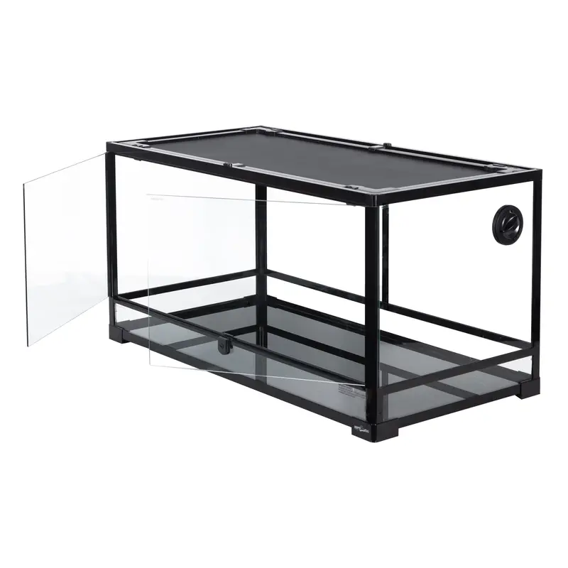REPTI-ZOO 40-Gallon Front-Opening Dual-Door Glass Terrarium for Reptiles