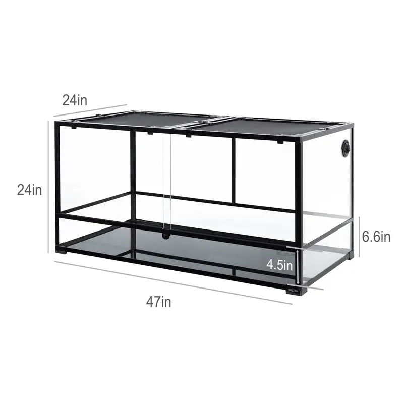 REPTIZOO 120-Gallon Extra-Large Reptile Habitat with Front-Opening Doors
