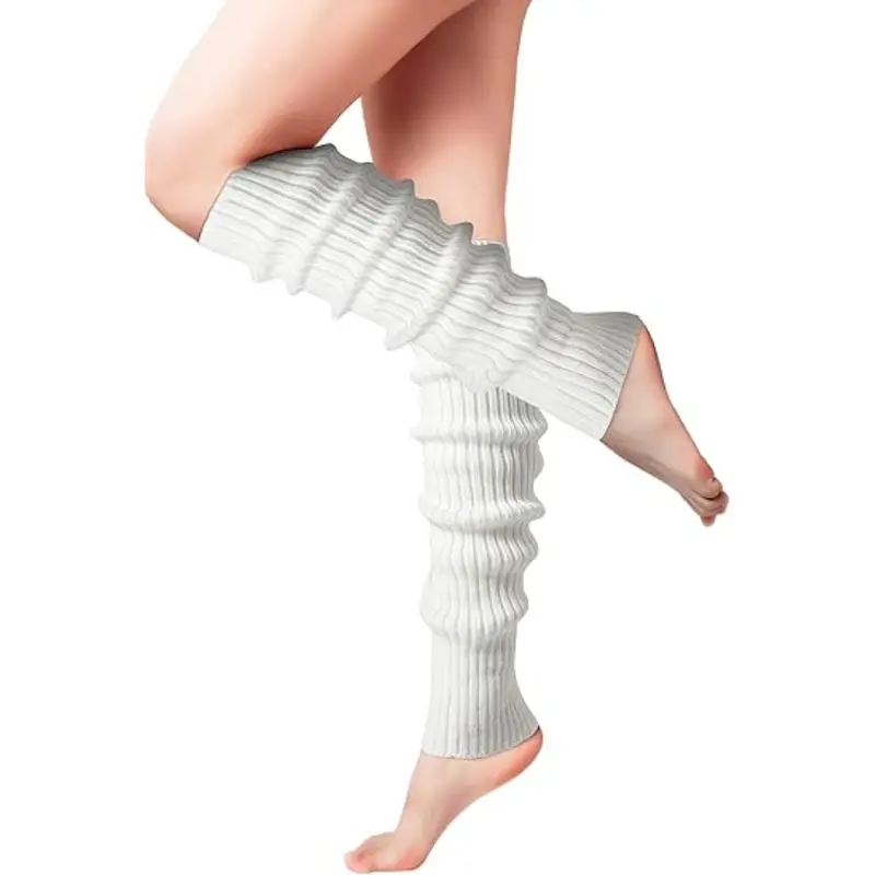 Retro Knit Leg Warmers for Women – 80s-Inspired Dance, Yoga & Fashion Accessory